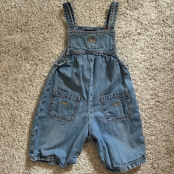 vintage ralph lauren denim overalls - Picture 1 of 5